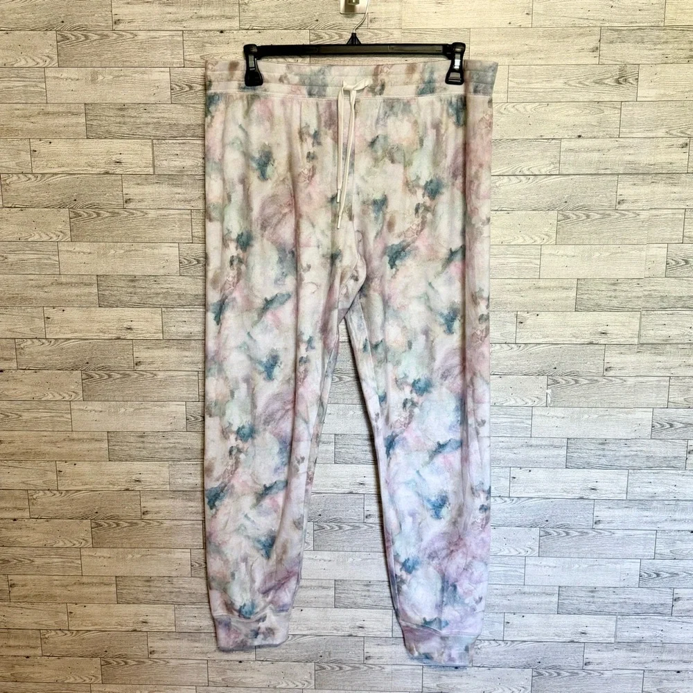 P.J. Salvage Women's Marble Vibes Tie Dye Banded Pajama Lounge Pants Sz: X-Large